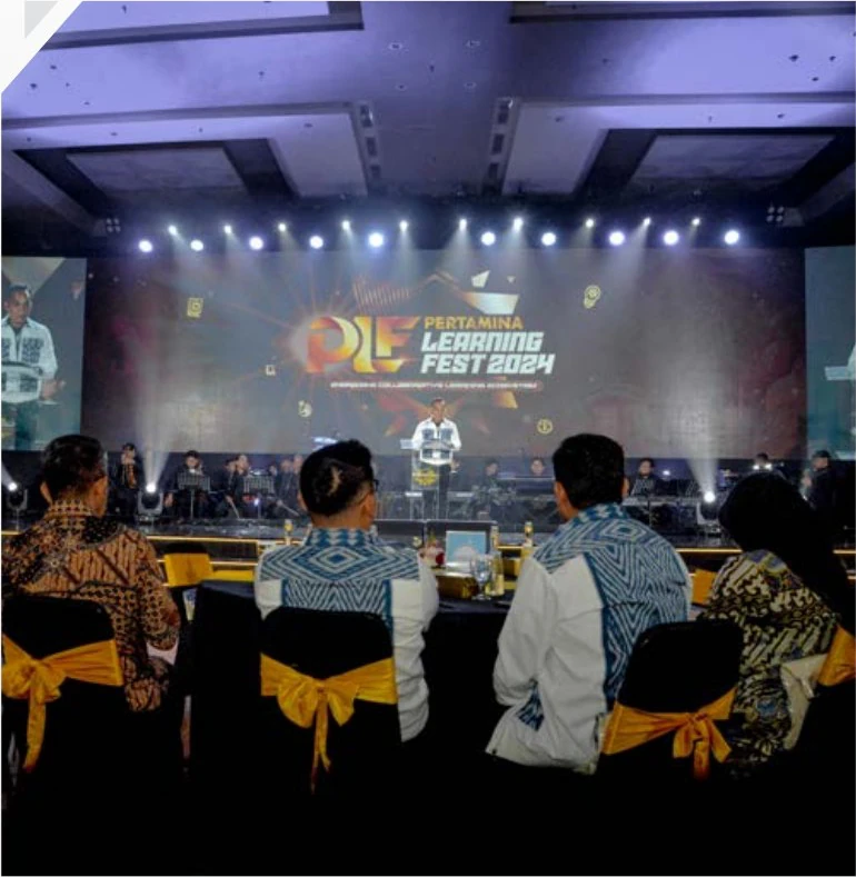 Pertamina Learning Fest 2024 stage, from the same project in the company portfolio