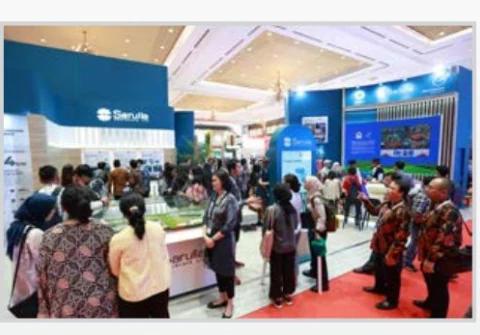 Photograph of area exhibition stand Medco Energy in IIGCE 2024, company portfolio page 35