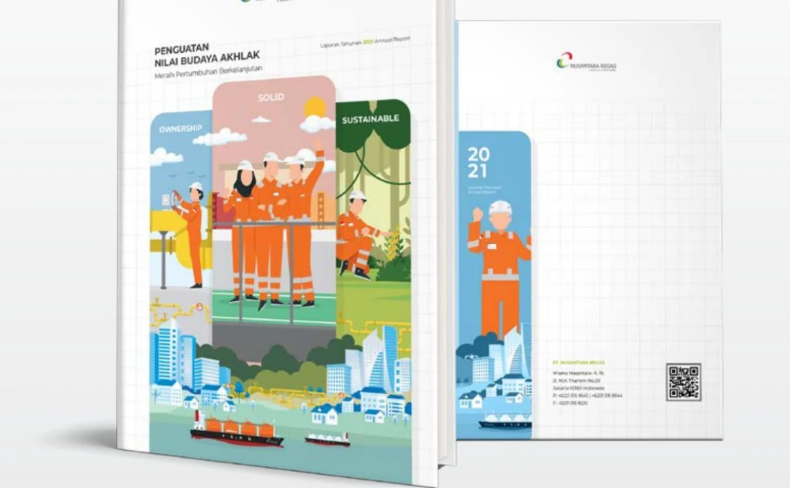 Photograph of Annual Report Nusantara Regas 2021, company portfolio page 78