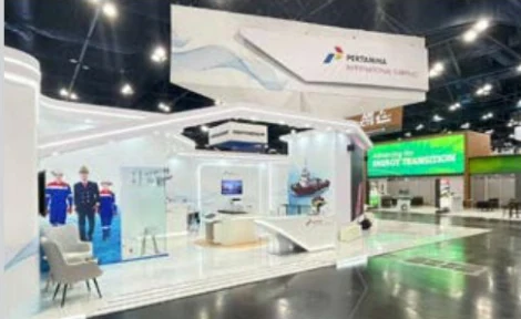 Completed PIS exhibition stand at Gastech USA 2024, company portfolio page 37