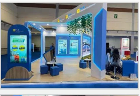 Photograph of exhibition stand PLN Services at Electricity Connect 2024, company portfolio page 44