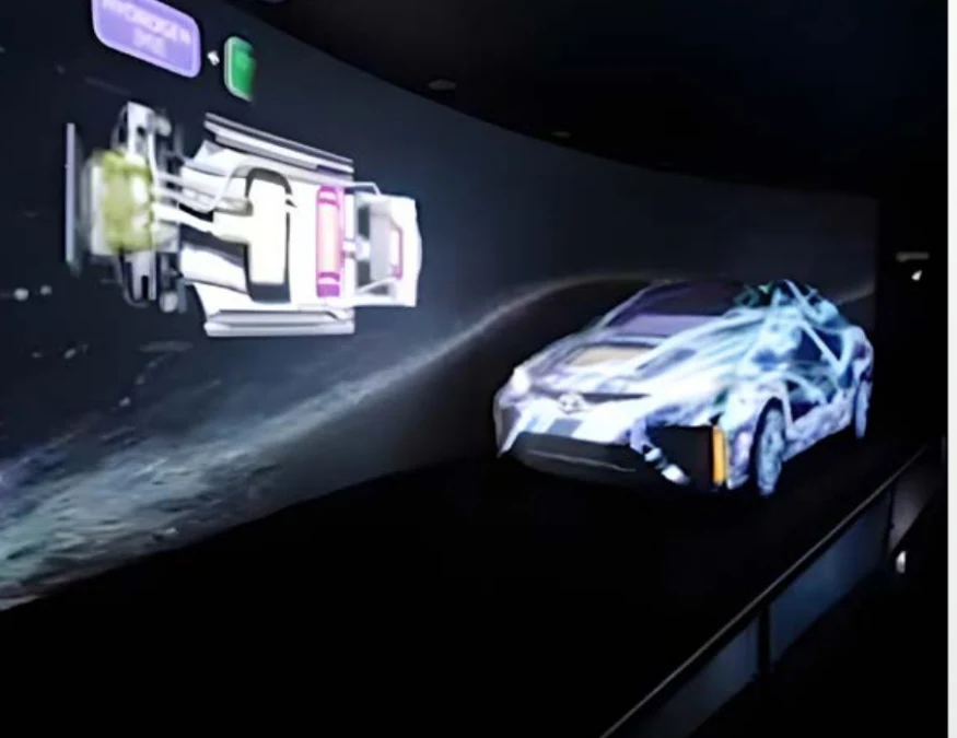 Photograph of installation multimedia interactive Toyota at Museum Angkut 2019, company portfolio page 24